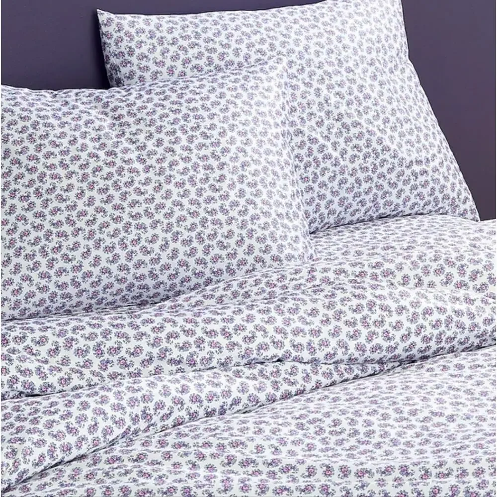 J. Crew Home Purple Floral Paisley Duvet Set Twin/Twin XL 100% Cotton NEW BK771
